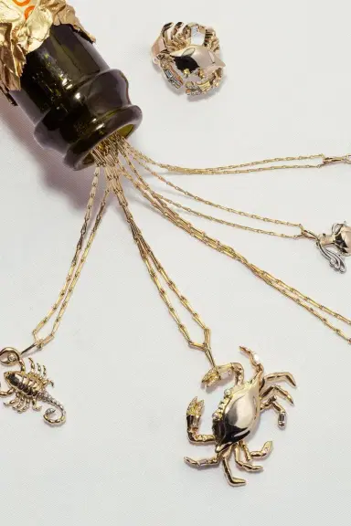 Brent Neale Large Cancer Zodiac Necklace | Thumbnail 2 Brent Neale Large Cancer Zodiac Necklace | Thumbnail 2