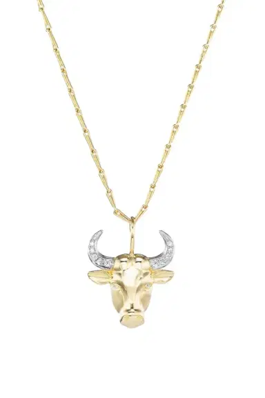 Brent Neale Medium Taurus Zodiac Necklace | Thumbnail 1 Brent Neale Medium Taurus Zodiac Necklace | Thumbnail 1