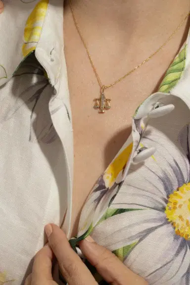Brent Neale Small Libra Zodiac Necklace | Thumbnail 2 Brent Neale Small Libra Zodiac Necklace | Thumbnail 2