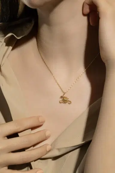 Brent Neale Small Scorpio Zodiac Necklace | Thumbnail 2 Brent Neale Small Scorpio Zodiac Necklace | Thumbnail 2