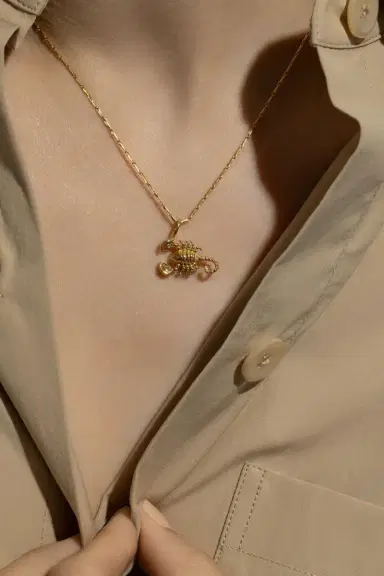 Brent Neale Small Scorpio Zodiac Necklace | Thumbnail 4 Brent Neale Small Scorpio Zodiac Necklace | Thumbnail 4