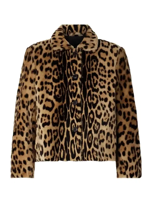 Montmartre Cropped Leopard-print Shearling Jacket