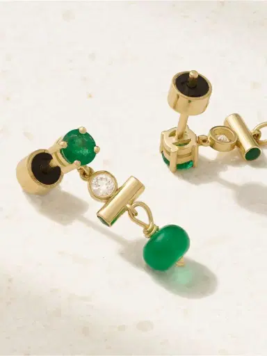 Ileana Makri 18-karat Gold Multi-stone Earrings | Thumbnail 3 Ileana Makri 18-karat Gold Multi-stone Earrings | Thumbnail 3