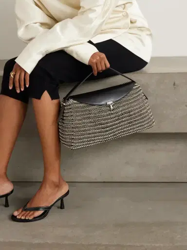 TOTEME T-lock Woven Leather Shoulder Bag | Thumbnail 2