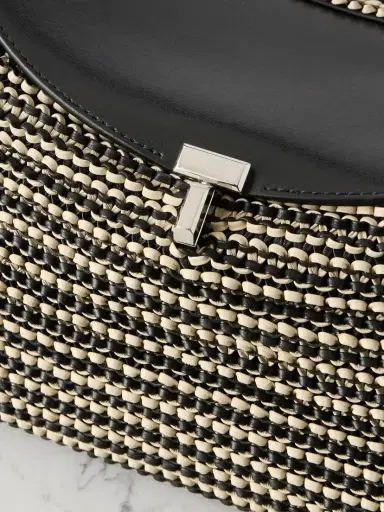 TOTEME T-lock Woven Leather Shoulder Bag | Thumbnail 4