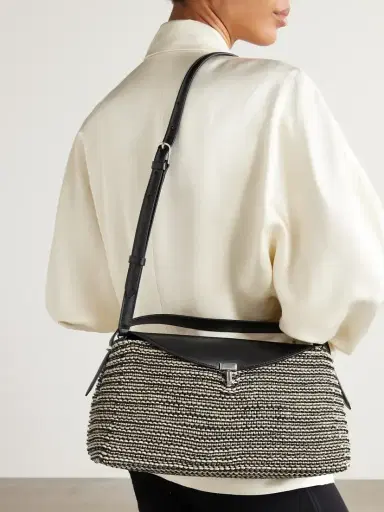 TOTEME T-lock Woven Leather Shoulder Bag | Thumbnail 6