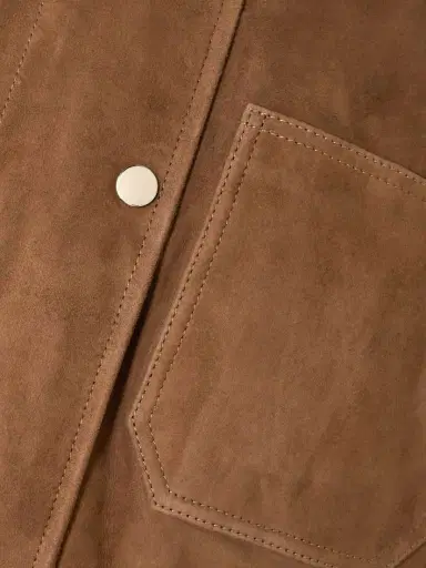 Nour Hammour Barn Leather-trimmed Suede Jacket | Thumbnail 6