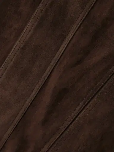 Nour Hammour Dalma Leather-trimmed Suede Bomber Jacket | Thumbnail 6