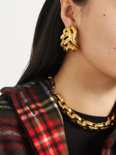 Saint Laurent tone Clip Earrings | Thumbnail 2