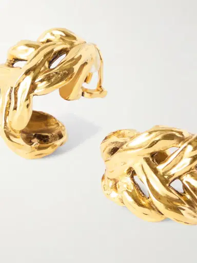 Saint Laurent tone Clip Earrings | Thumbnail 3