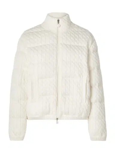 Moncler Quilted Padded Cable-knit Cotton-blend Down Jacket | Thumbnail 1