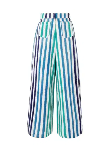 Emporio Sirenuse Adele Striped Cotton Wide-leg Pants | Thumbnail 1 Emporio Sirenuse Adele Striped Cotton Wide-leg Pants | Thumbnail 1