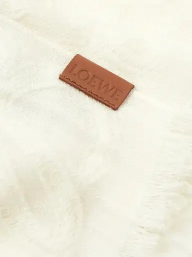 Loewe Frayed Wool And Silk-blend Jacquard Scarf | Thumbnail 3 Loewe Frayed Wool And Silk-blend Jacquard Scarf | Thumbnail 3