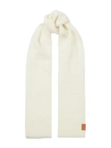 Loewe Frayed Wool And Silk-blend Jacquard Scarf | Thumbnail 1 Loewe Frayed Wool And Silk-blend Jacquard Scarf | Thumbnail 1
