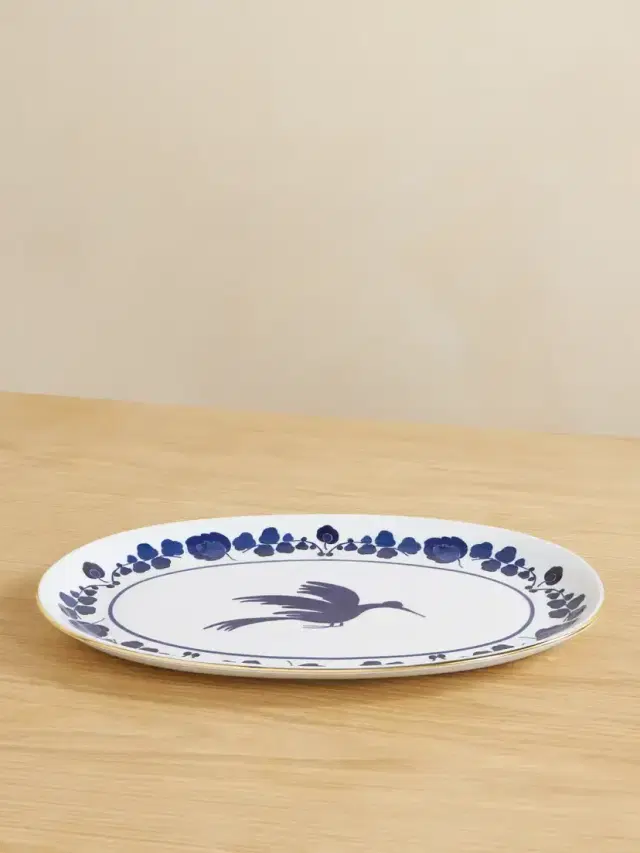 La DoubleJ Gold-plated Porcelain Platter