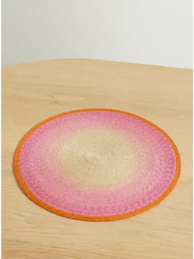 La DoubleJ Sunset Set Of Two Painted Straw Placemats | Thumbnail 1 La DoubleJ Sunset Set Of Two Painted Straw Placemats | Thumbnail 1