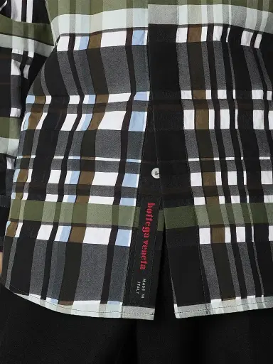 Bottega Veneta Men's Checked Cotton Shirt | Thumbnail 4 Bottega Veneta Men's Checked Cotton Shirt | Thumbnail 4