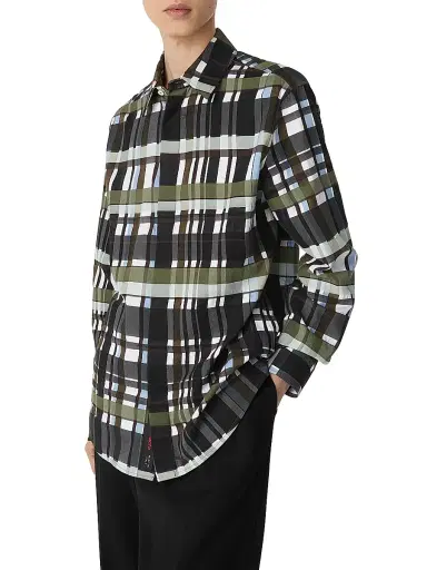 Bottega Veneta Men's Checked Cotton Shirt | Thumbnail 1 Bottega Veneta Men's Checked Cotton Shirt | Thumbnail 1