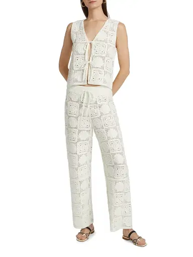 RAILS Women's Paz Crochet-Knit Sleeveless Top | Thumbnail 2