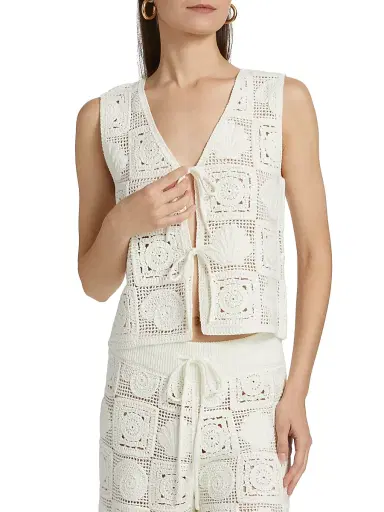 RAILS Women's Paz Crochet-Knit Sleeveless Top | Thumbnail 3