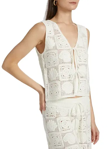 RAILS Women's Paz Crochet-Knit Sleeveless Top | Thumbnail 4