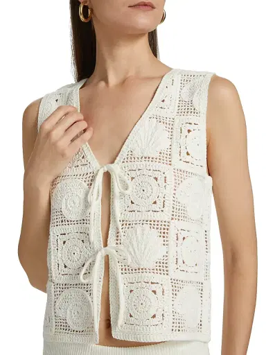 RAILS Women's Paz Crochet-Knit Sleeveless Top | Thumbnail 6