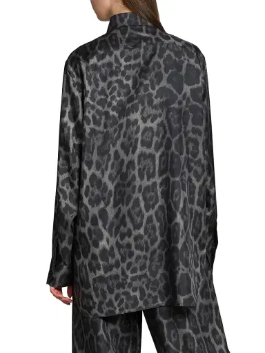 Stella McCartney Women's Leopard Silk Button-Front Shirt | Thumbnail 5