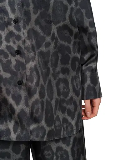 Stella McCartney Women's Leopard Silk Button-Front Shirt | Thumbnail 6