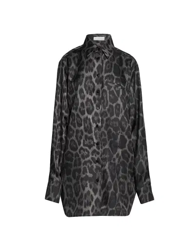 Stella McCartney Women's Leopard Silk Button-Front Shirt | Thumbnail 1