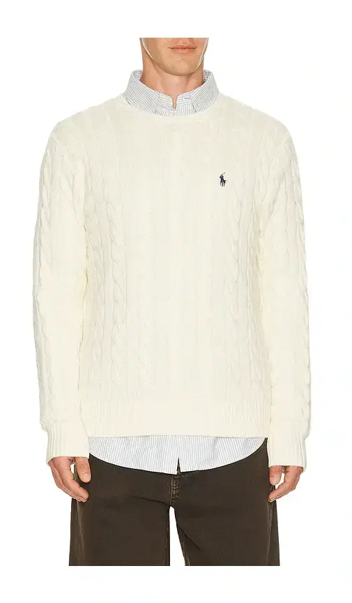 Cable Knit Crewneck Sweater