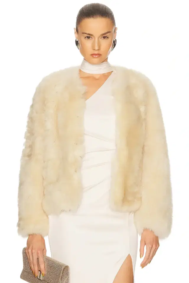 TOM FORD Shearling Collarless Jacket