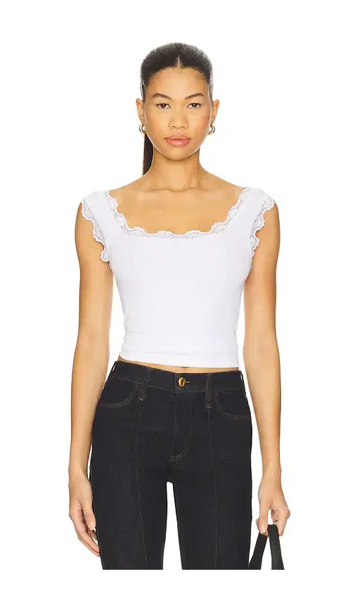 LNA Cassidy Lace Ribbed Tank