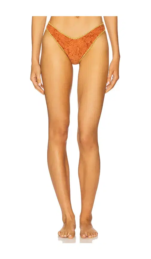 Luli Fama Luxe Stitch High Leg Brazilian Bikini Bottom
