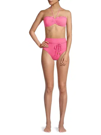 Change of Scenery Women's Alexis Metallic Bikini Top - Hibiscus Metallic - Size Medium | Thumbnail 2 Change of Scenery Women's Alexis Metallic Bikini Top - Hibiscus Metallic - Size Medium | Thumbnail 2