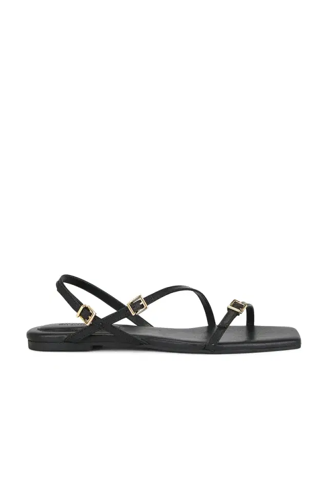 SIMKHAI Carey Leather Strappy Flat Sandal