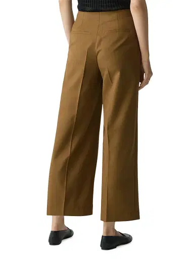 Theory Women's City Twill Deep Pleat Pants - Dark Bronze | Thumbnail 5