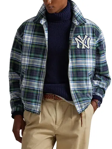 Polo Ralph Lauren Men's Yankees Plaid Oxford Jacket | Thumbnail 3 Polo Ralph Lauren Men's Yankees Plaid Oxford Jacket | Thumbnail 3