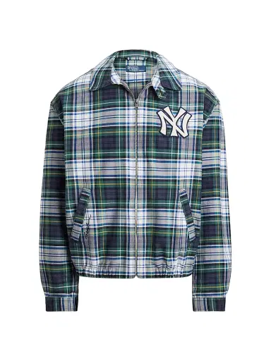 Polo Ralph Lauren Men's Yankees Plaid Oxford Jacket | Thumbnail 1 Polo Ralph Lauren Men's Yankees Plaid Oxford Jacket | Thumbnail 1
