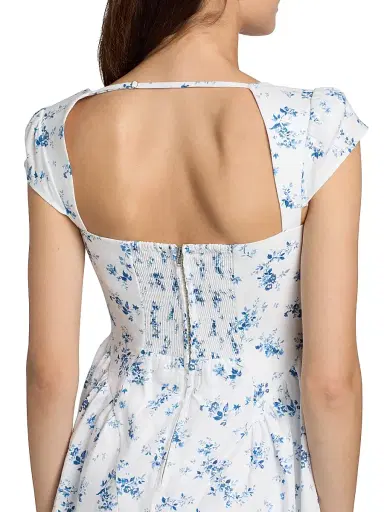 Reformation Women's Oaklyn Floral Linen Minidress - Orlaya - Size 12 | Thumbnail 6