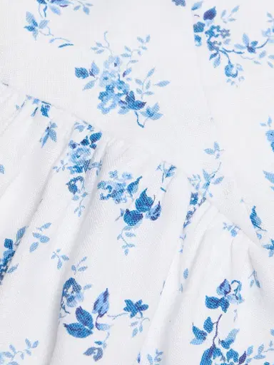 Reformation Women's Oaklyn Floral Linen Minidress - Orlaya - Size 12 | Thumbnail 7