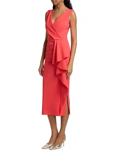 Chiara Boni La Petite Robe Women's Sayon Drape Sheath Cocktail Dress | Thumbnail 4 Chiara Boni La Petite Robe Women's Sayon Drape Sheath Cocktail Dress | Thumbnail 4