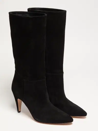 Gianvito Rossi Women's 85MM Suede Stiletto Boots - Black - Size 11 | Thumbnail 2