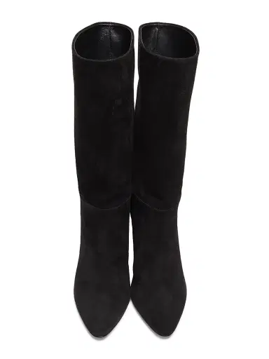 Gianvito Rossi Women's 85MM Suede Stiletto Boots - Black - Size 11 | Thumbnail 4