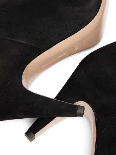Gianvito Rossi Women's 85MM Suede Stiletto Boots - Black - Size 11 | Thumbnail 5