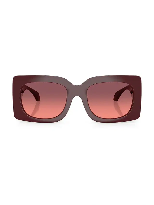 Versace Women's 54MM Square Sunglasses - Burgundy Pink