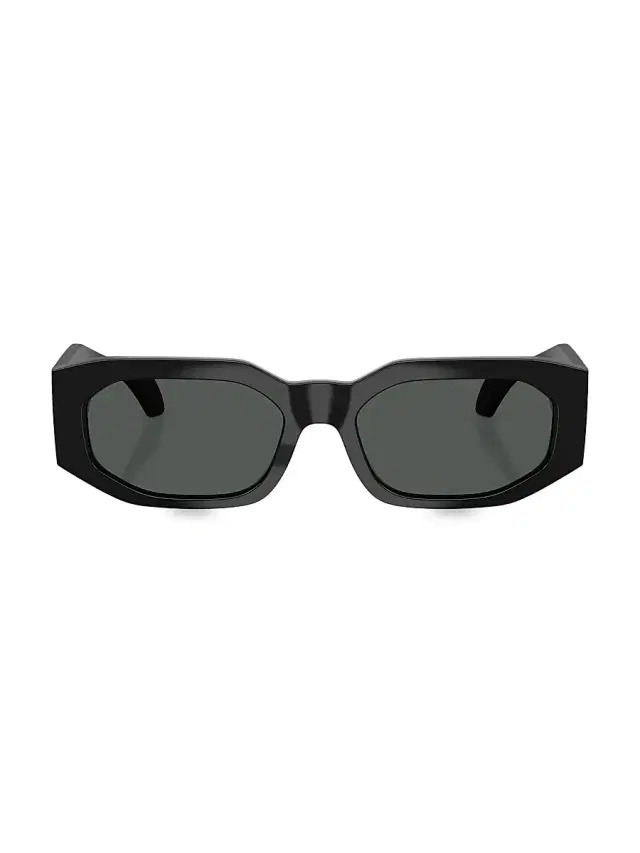 Versace Women's 55MM Rectangular Sunglasses - Black