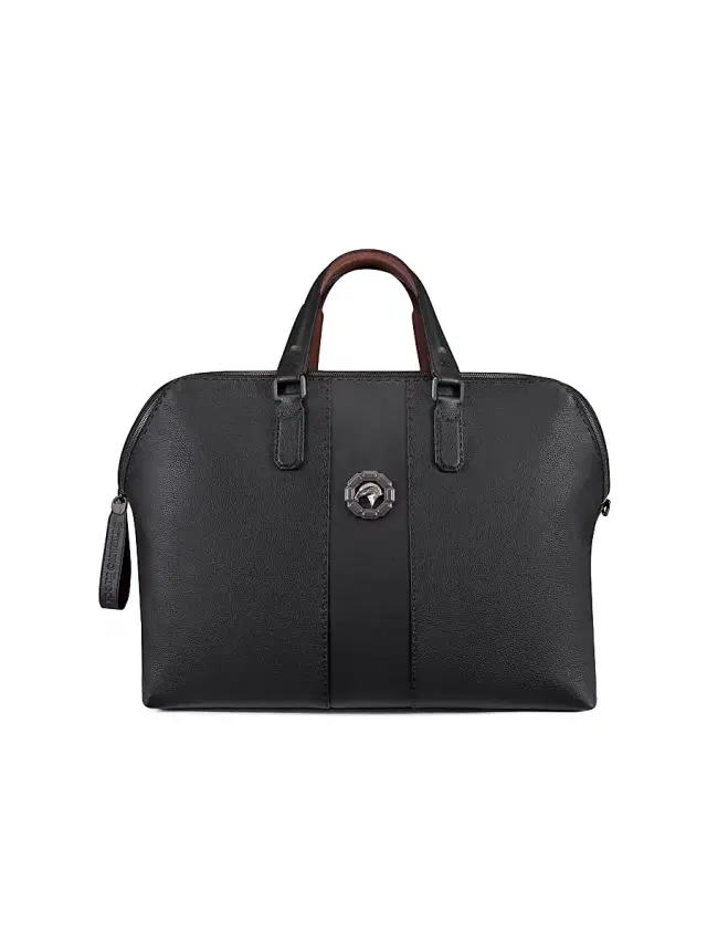 Stefano Ricci Men's Calfskin Leather Weekend Duffle Bag - Smoke Grey