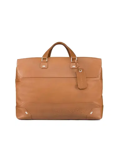 Stefano Ricci Men's Saddle Soft Calfskin Leather Duffle Bag | Thumbnail 1