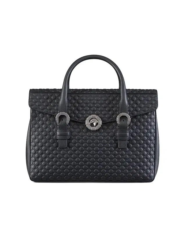 Men's Calfskin Leather Briefcase - Black
