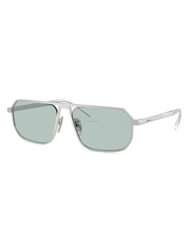 Prada Men's 59MM Aviator Sunglasses - Silver Grey